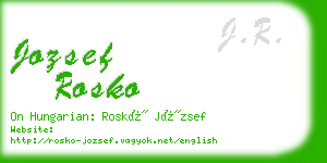 jozsef rosko business card